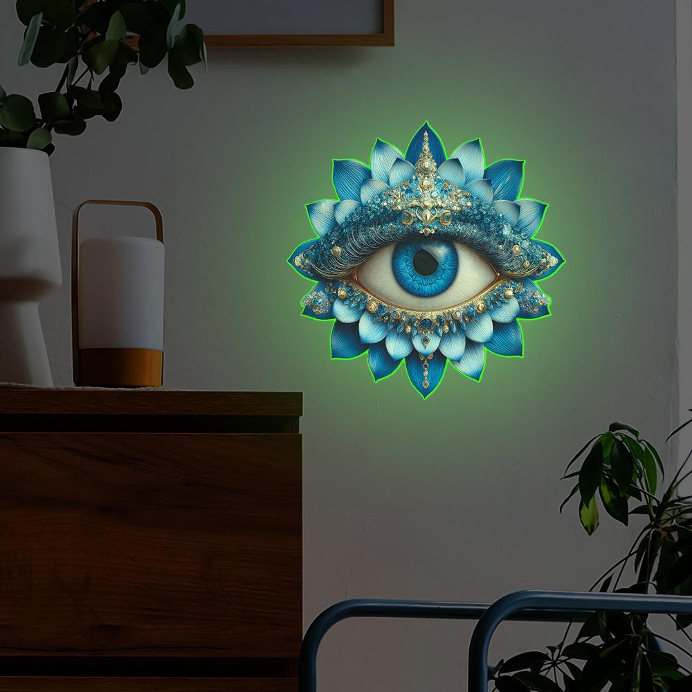 Kreatives Simuliertes Lotusauge Wohnzimmer und Arbeitszimmer Heimdekoration Verschönerung Wandaufkleber
