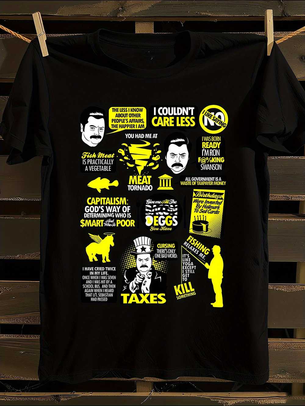 

Parks & Recreation Ron Swanson T-Shirt L