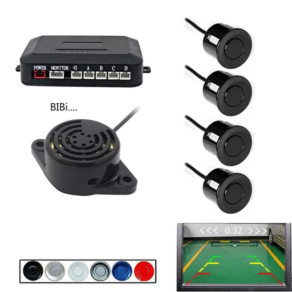 Universelle 4 Stück Einparksensoren mit LCD-Videoanzeige Radar Rückfahrkamera Smart Auto Rückwärts Einparkhilfe System