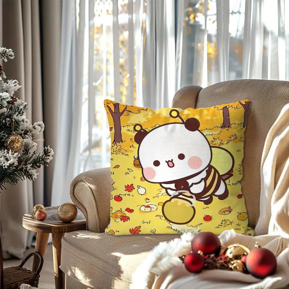 Cartoon One And Two Cloth Animation Pillow Case Square Pillow Bedroom Sofa Leisure Comfort Car Living Room Home Decoration 40X40