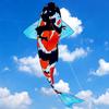 Cerf-volant Carpe Porte-bonheur Large 3m/9.84ft Cerf-volant Poisson Rouge Facile à Voler pour Adultes et Enfants Jouet d'Extérieur de Plage par Vent Léger avec Queue