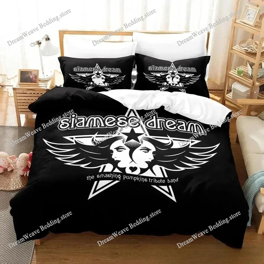 3D Print The Smashing Pumpkins Bedding Set Duvet Cover Bed Set Quilt Cover Pillowcase Comforter King Queen Size Boys Adult741
