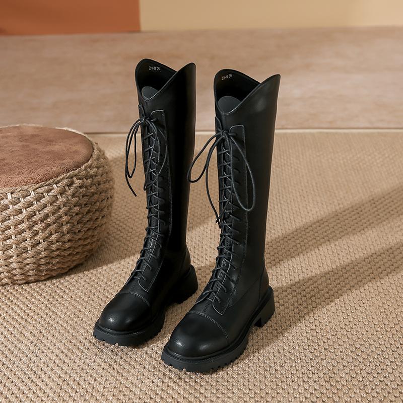 But knee boots women's autumn and winter new temperament high boots versatile knight boots women's thick-soled boots