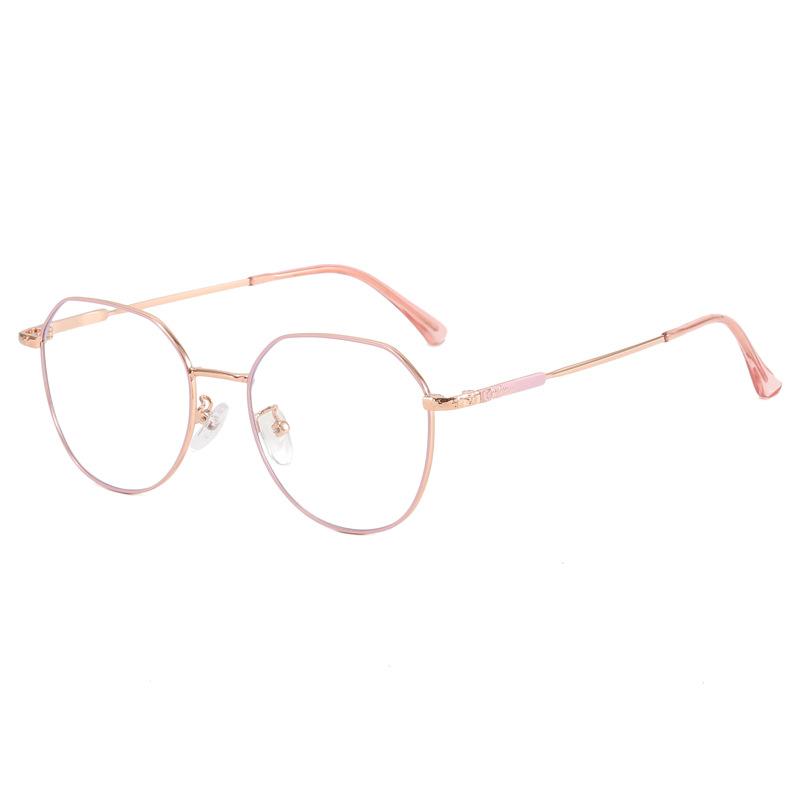 New metal myopia glasses frame men's big face big frame eye frame women can match the degree HC