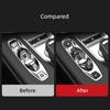 Set Real Carbon Fiber Center Gear Shift Button Cover Sticker For Corvette C8 20+
