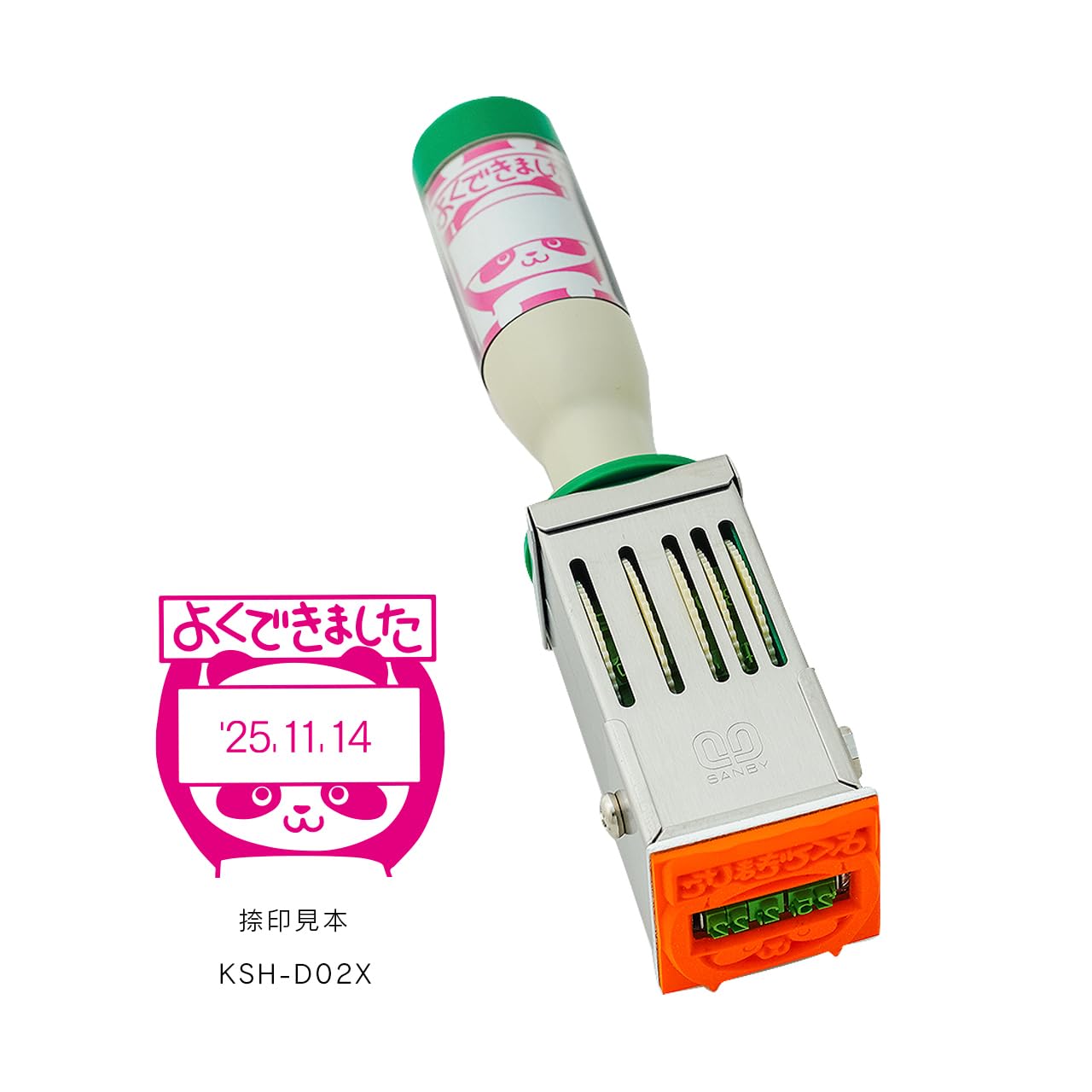 

Учительская печать с датой Печать для оценки «Хорошо» Дата Вращающийся тип Chubu Panda KAIUN-DO [Панда Сделано] Kaiun-do (Молодец)