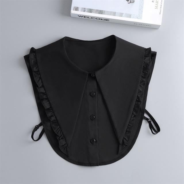 Linbaiway New Lapel Fake Collar Vintage Detachable Shirt Collar for Women Blouse Sweater False Collar Lapel Top Neckwear Ties