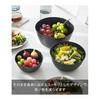 Yamazaki Jitsugyo 1394 Easy-to-tilt and mix cooking bowl, 5-piece set, microwave safe, black, Bowl S: W15.9 x D15.9 x H7cm, tower dishwasher safe,