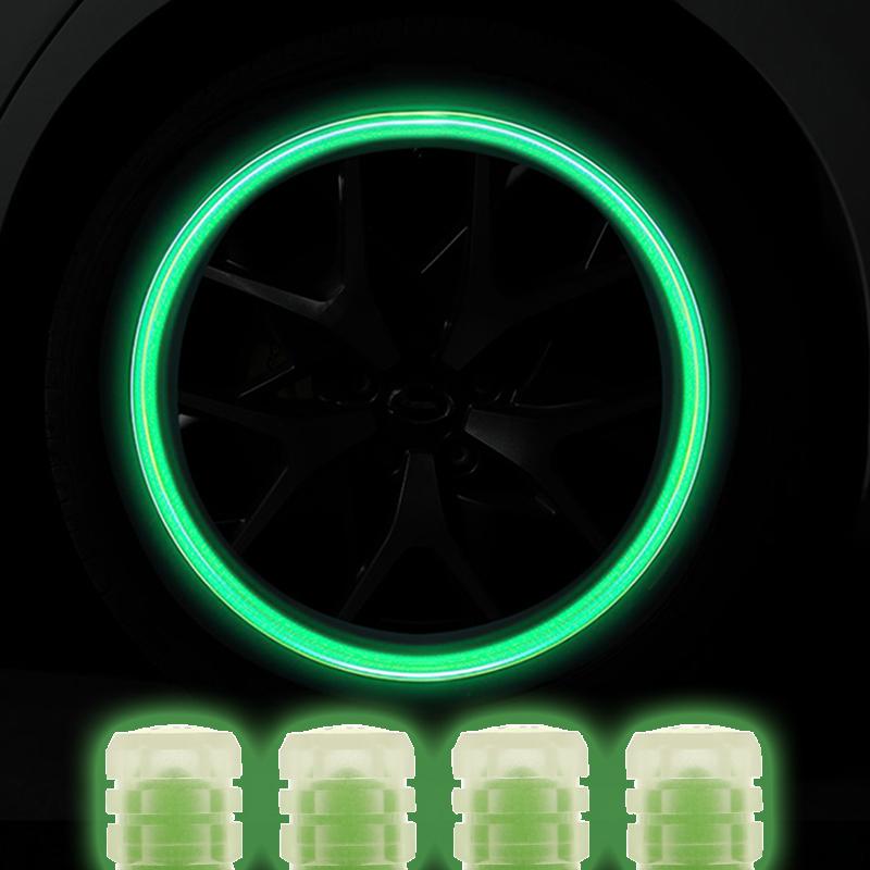 4Pcs Car Tyre Luminous Valve Cap Valves Nozzles Accessories For Citroen e-C3 e-C4 X C5X C3 C4 Cactus Picasso C-Crosser C6 C1 akr256