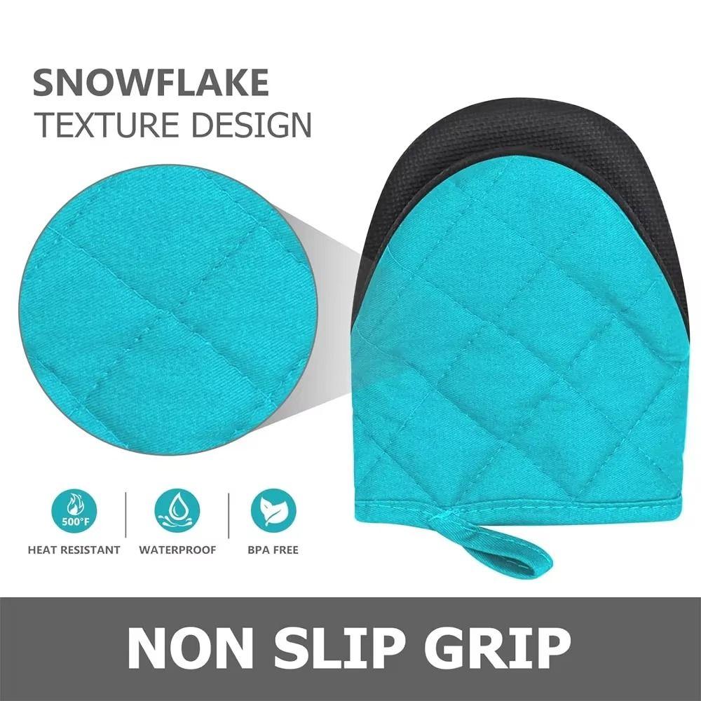 Non-slip Short Oven Gloves Heat Resistant Barbecue Handschoen  Restaurants