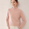 Women's Soft Cashmere Turtleneck Sweater - Solid Color, Loose Fit, Slimming Design for Autumn & Winter