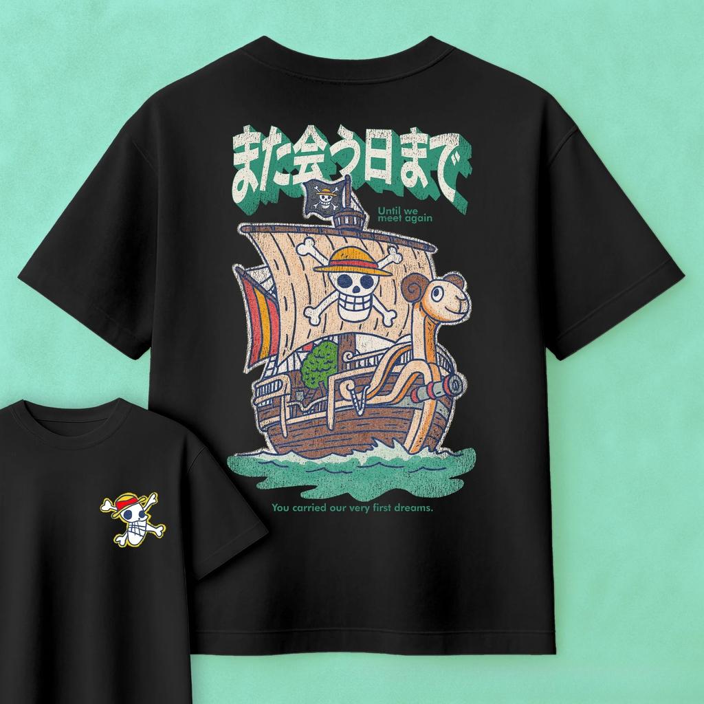 2026 Summer One Piece Anime Going Merry Printed Loose Shortsleeved Pure Cotton Childrens Tshirt Tide Unisex Casual Y2k Loose