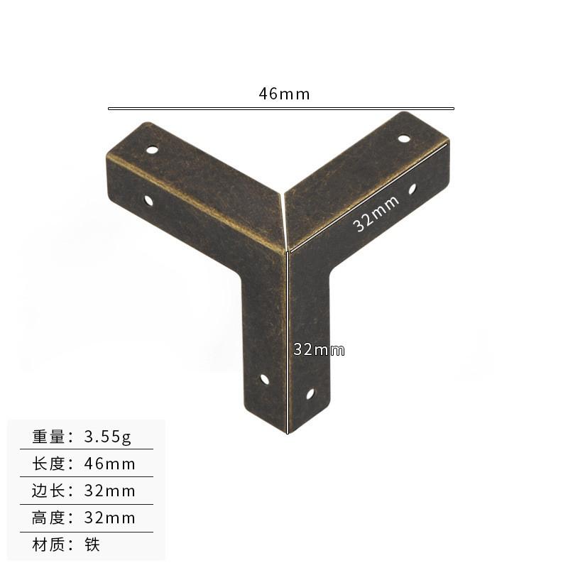 Kovový chránič rohů Krabice na víno Chránič rohů Šperky Chránič rohů hrudníku Chránič rohů Dekorativní dřevěné pouzdro Chránič hran