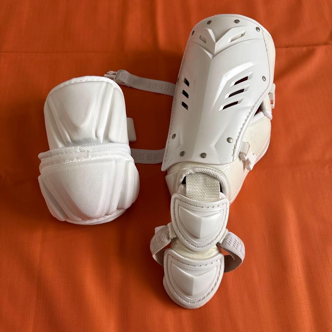 Used ZETT Elbow Guard and Foot Guard Set White