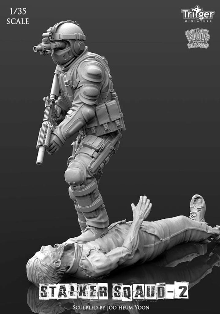 Nuts Planet Stalker Squad 2 Krycí palba Kamarád Nesestavená pryskyřičná stavebnice T35019 1/35