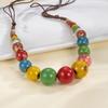 2023 Retro Ethnische Böhmische Keramik Anhänger Halskette für Frauen