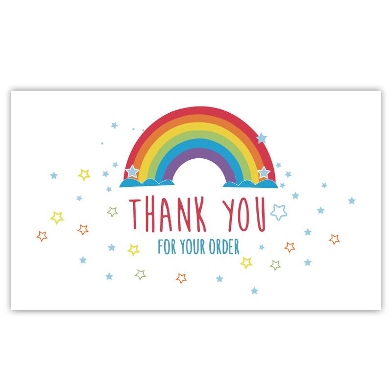 Pink 'Thank You' Cards - 50 Sheets/Pack for Gift Boxes, Decorations, and Postcards