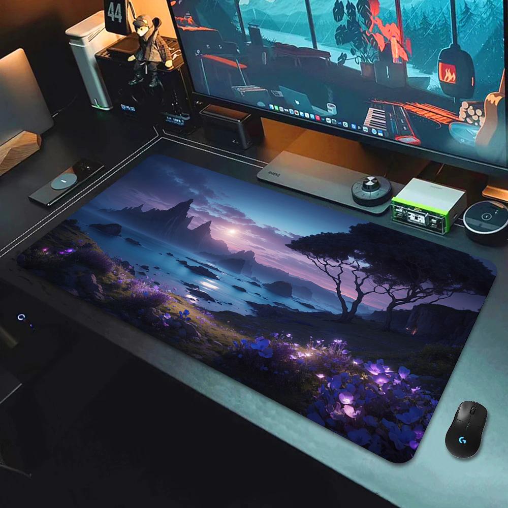 Fantasy Cherry Blossom Tree Mouse Pad Large Computer Keyboard Pads Anime Game Mousepad Game Mats Amazing Landscape XXL Desk Mat