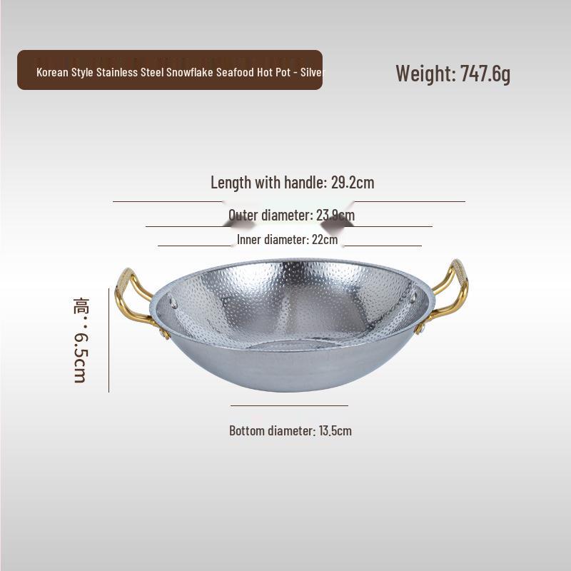 Stainless Steel Yuan Yang Hot Pot - Induction Compatible, Thickened for Shabu Shabu, Household & Commercial Use