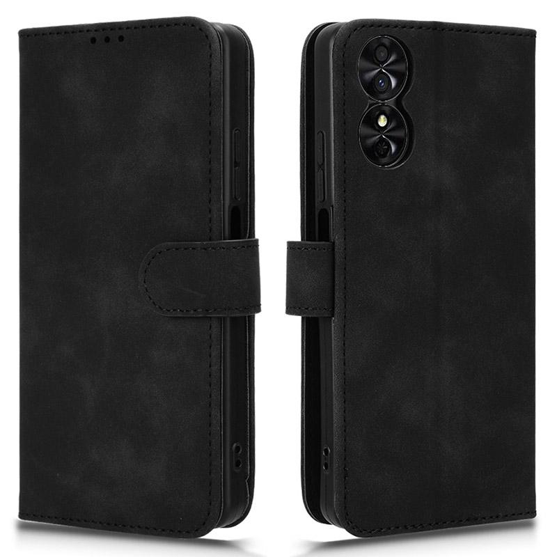 For TCL 50 SE Case PU Leather Folio Stand View Phone Cover Skin-touch