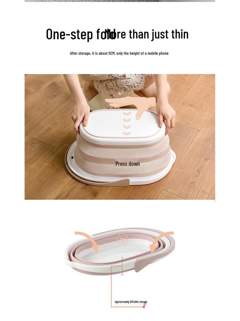 Portable Foldable PVA Mop Bucket for Indoor & Outdoor Use