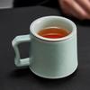 Dehua White Porcelain Office Tea Mug with Ceramic Infuser