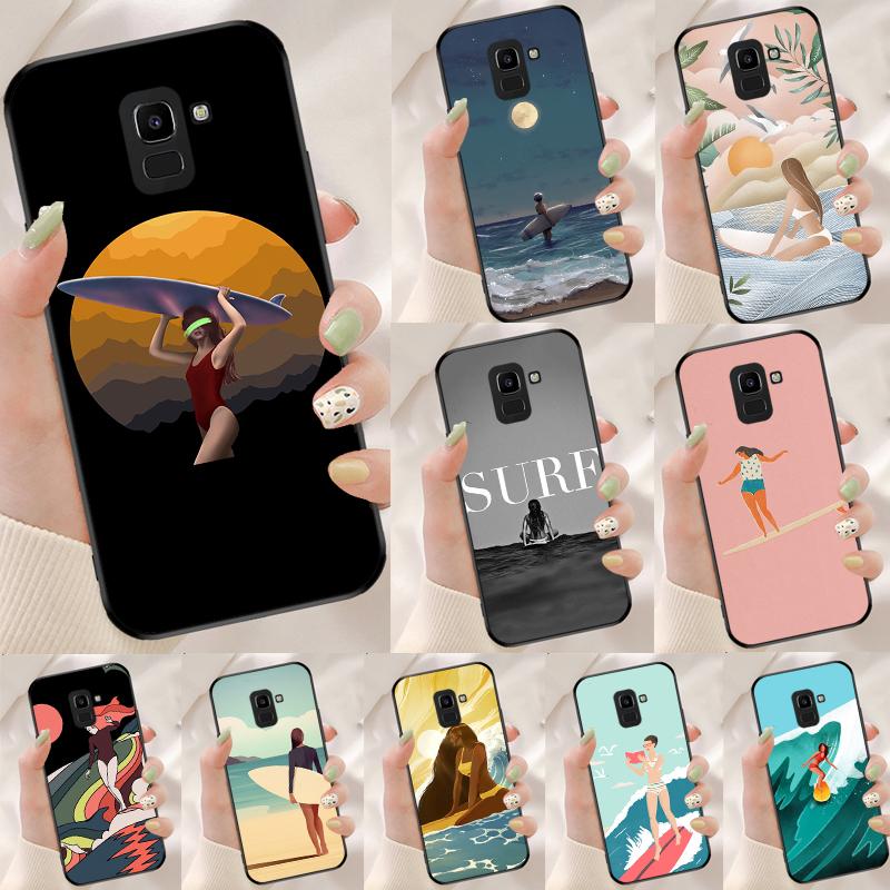 Surfboard Surfing Surf Girl For Samsung Galaxy M33 M35 M55 M15 M12 M13 M14 M34 M54 M53 M21 M31 M11 M32 M52 M06 M16 Case