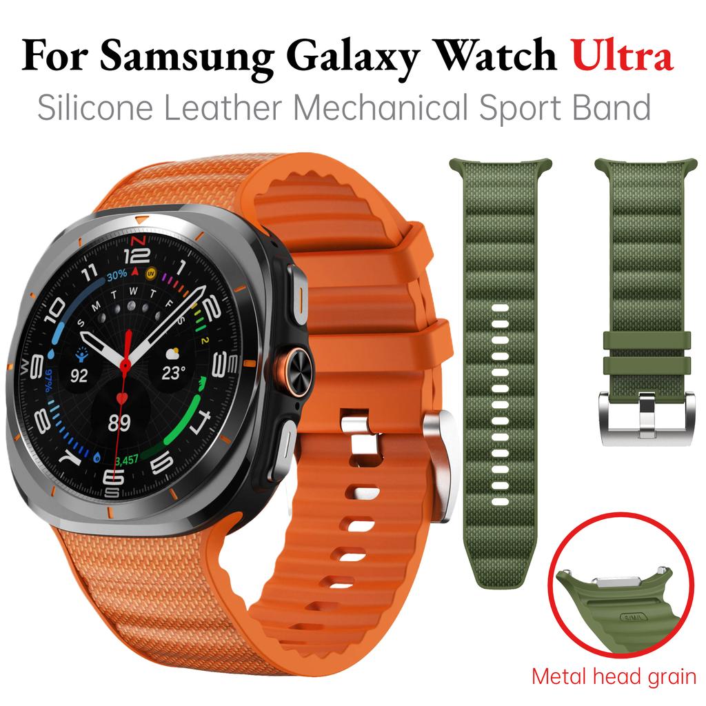 Silicone+Nylon Band For Samsung Galaxy Watch Ultra Strap 47mm Functional Sport Belt Bracelet Galaxy Watch 7 Ultra 47 Mm