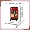 Decorative Large Capacity Trash Can with Universal Wheels for Kitchen, Vanity, Garage, RV.