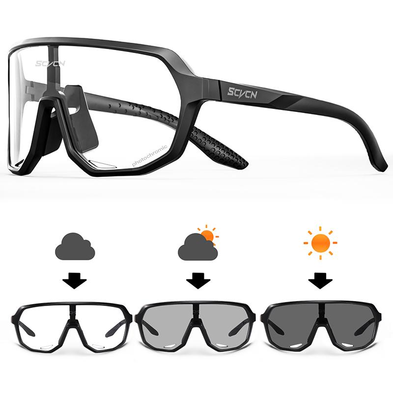 

Photochromic Cycling Glasses Outdoor Sports Sunglasses Men MTB Cycling Sunglasses Women Road Bike Glasses UV400 Bicycle Glasses PC-1 lens- no box