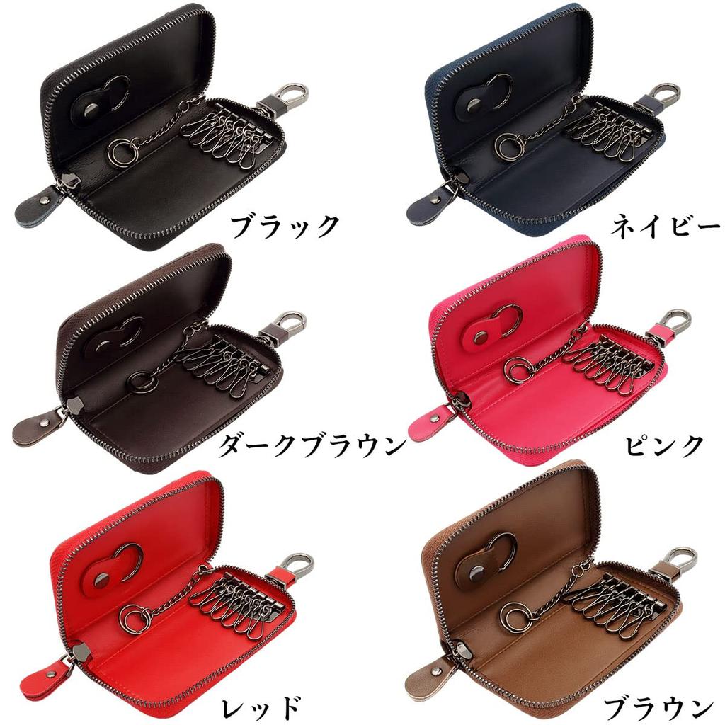 Negues Smart Key Case with Card Large Navy Men's Slots, Capacity,