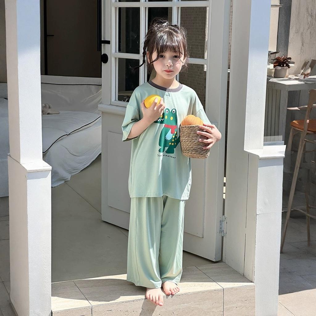 Unisex Kids Cotton Pajama Set - Cartoon Print Homewear