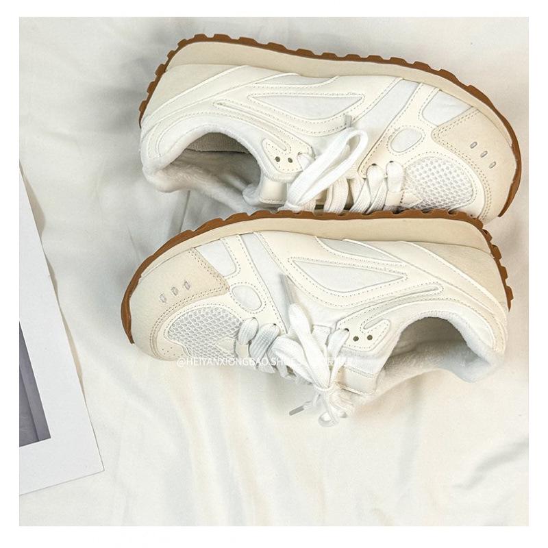 

Женские низкие туфли на шнуровке для бизнеса, зимние, с резиновой подошвой 36 грязно-белый