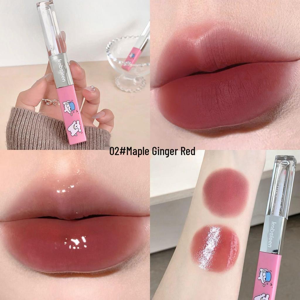 Kobeleen Mist Party Dual-End Lip Glaze & Velvet Matte Lipstick