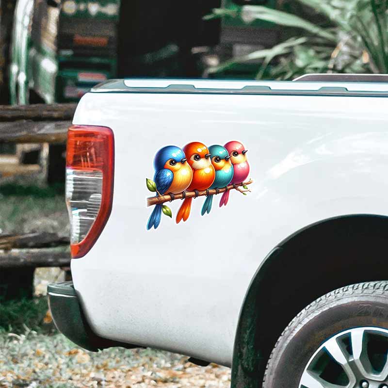 Watercolor Bird Car Sticker Vinyl Decal Waterproof Rear Window Motorcycle Camper Bumper Truck Laptop Decoration TM198