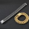 Vintage 316L Stainless Steel 19MM Width Twist Chain Bracelet for Men Men's Bracelets Birthday Jewelry Gifts for Dad Boyfriend