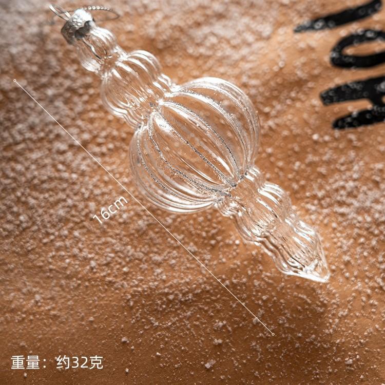 8/16cm Christmas Transparent Glass Ball Pendant Christmas Ball Xmas Tree Hanging for Navida Shining Xmas Pendant New Year Decora