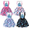 New Cross-border Demon Hunter Girl Printed Bowknot Children's Formal Dress 94202
