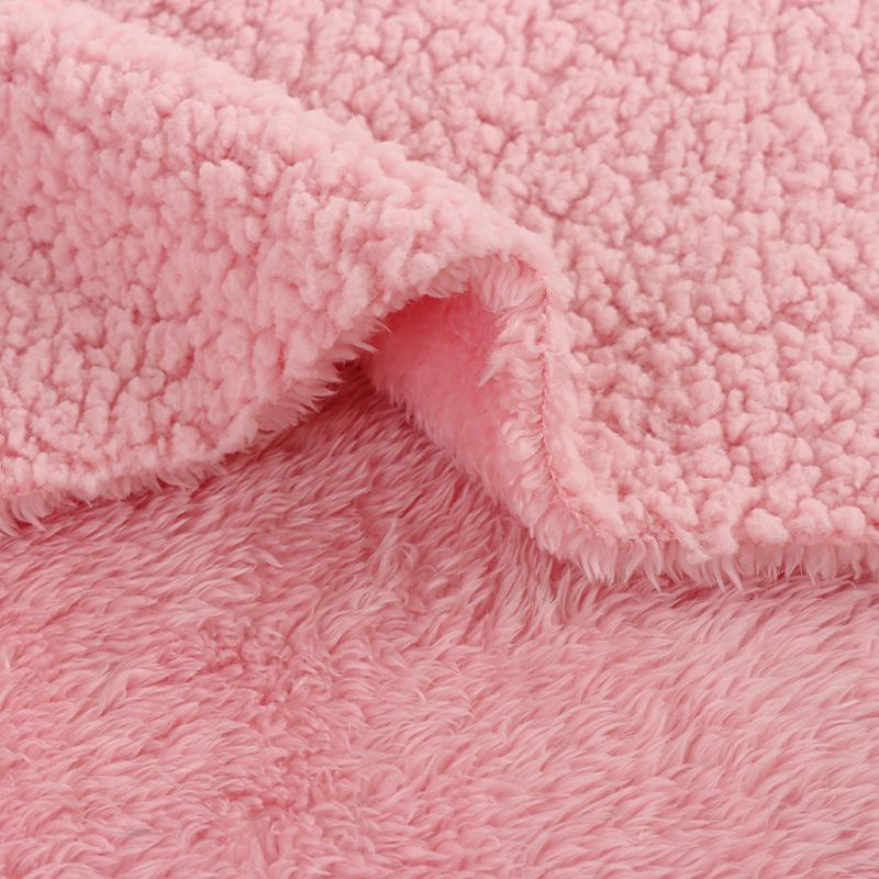 Warm Keeping Cationic Yarn 100% Polyester Double Side Knitted Melange Sherpa Fleece Fabric for Winter