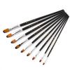 ONE HAPPY CHOICE 9-Piece Long Handle Artist Paint Brush Set, Filbert (Long Handle)