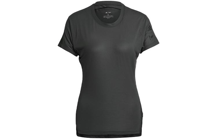 

Adidas T Shirts Women s Deep Earthy Brown Crew Neck Moderate Straight Fit H31020 L