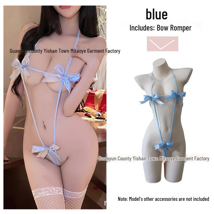Sexy Christmas Bow Tie Bodysuit Lingerie & New Year's Multi-Color Bikini