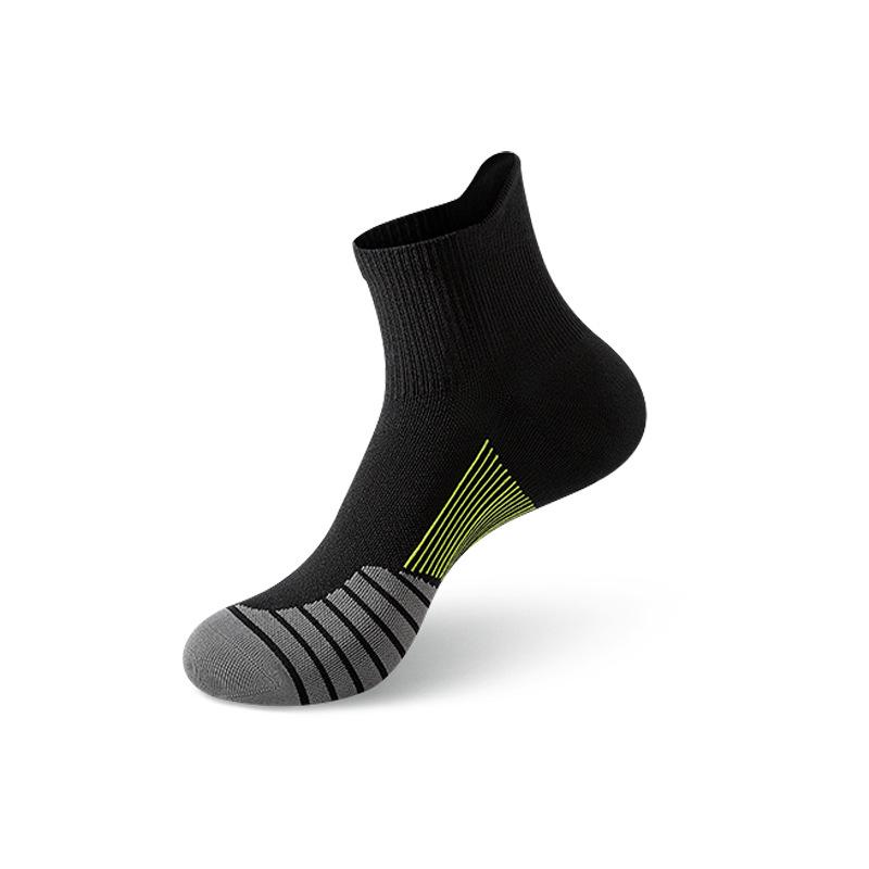 Zhuji Men's Quick-Dry Summer Running Socks - Sweat-Absorbent, Breathable, Thin Mid-Calf Marathon Sports Socks