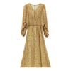 Floral V-Neck Long Sleeve Dress - Liu Yifei Inspired
