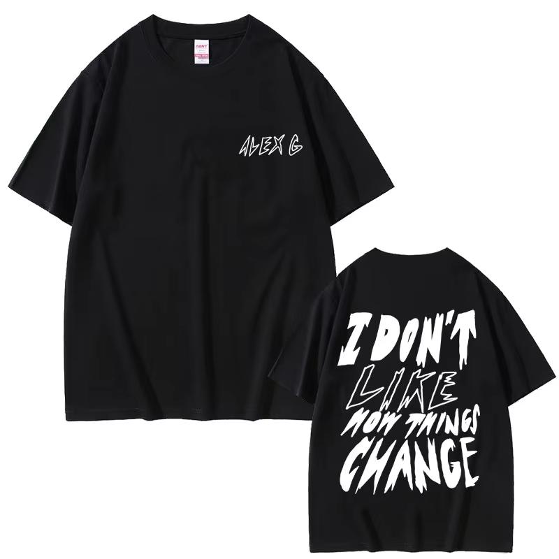 2026 Singer Alex G Trick Change Graphic Tshirt Men Fashion Vintage T Shirts Male Casual Cotton Tshirt Y2k Streetwear XL