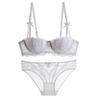 Evropská a americká sexy žakárová krajková push-up podprsenka s designem 1/2 košíčku