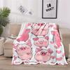 Süße Schwein-Liebe-Decke, Weiche Gemütliche Überwurfdecke mit Entzückendem Rosa Schweinedesign, Perfekte Geschenkidee für Kinder und Tierliebhaber Überall