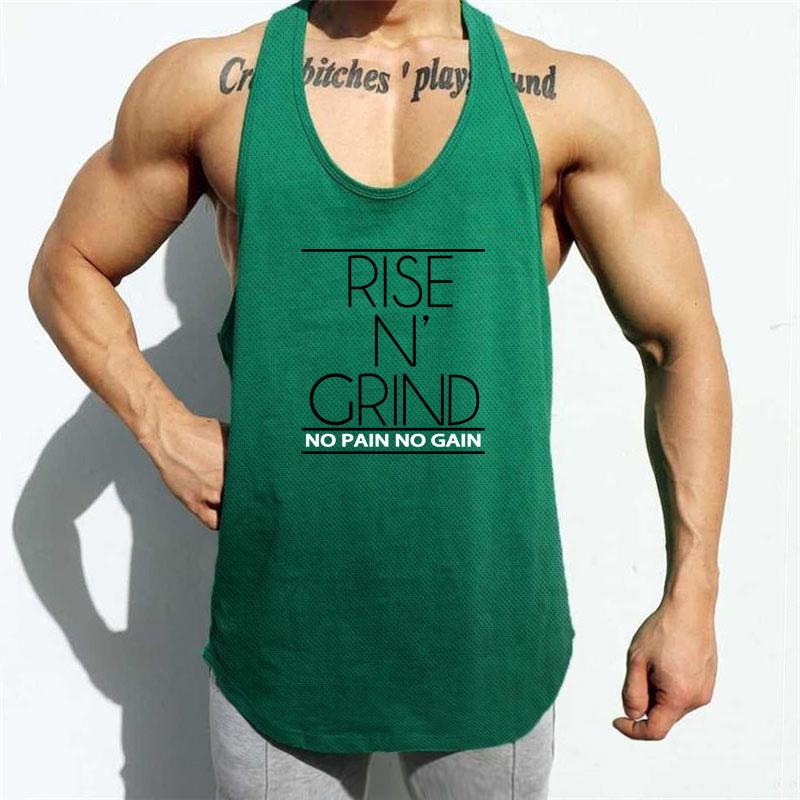 Muscleguys Pánská letní fitness vesta bez rukávů Rychleschnoucí strečová sportovní oblečení Běh Tréninkové tílko Tričko Kulturistika Oblečení Tide