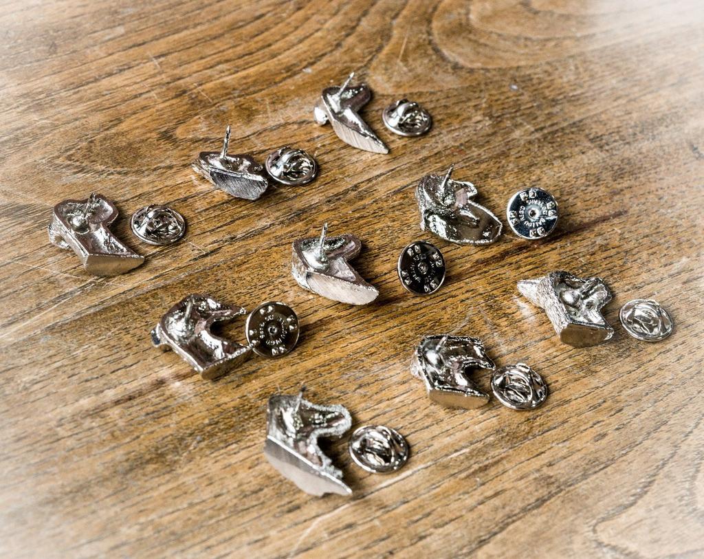 Mops Brytyjska Sztuka Pies Odznaka Kolekcja