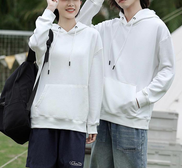 Women’s Retro Cotton White Hoodie – Autumn/Winter 2024 Loose Oversize Jacket Trend